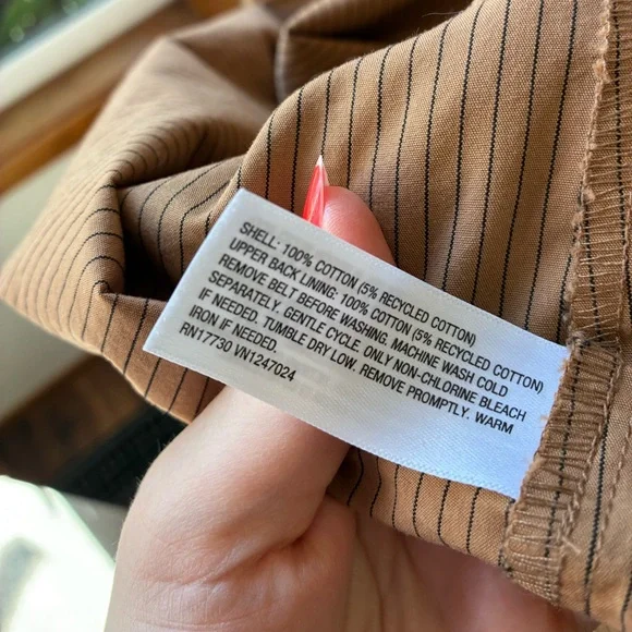 EUC Future Collective Belted Maxi Shirtdress Tan/ Black Striped (Size:L) - Picture 15 of 16